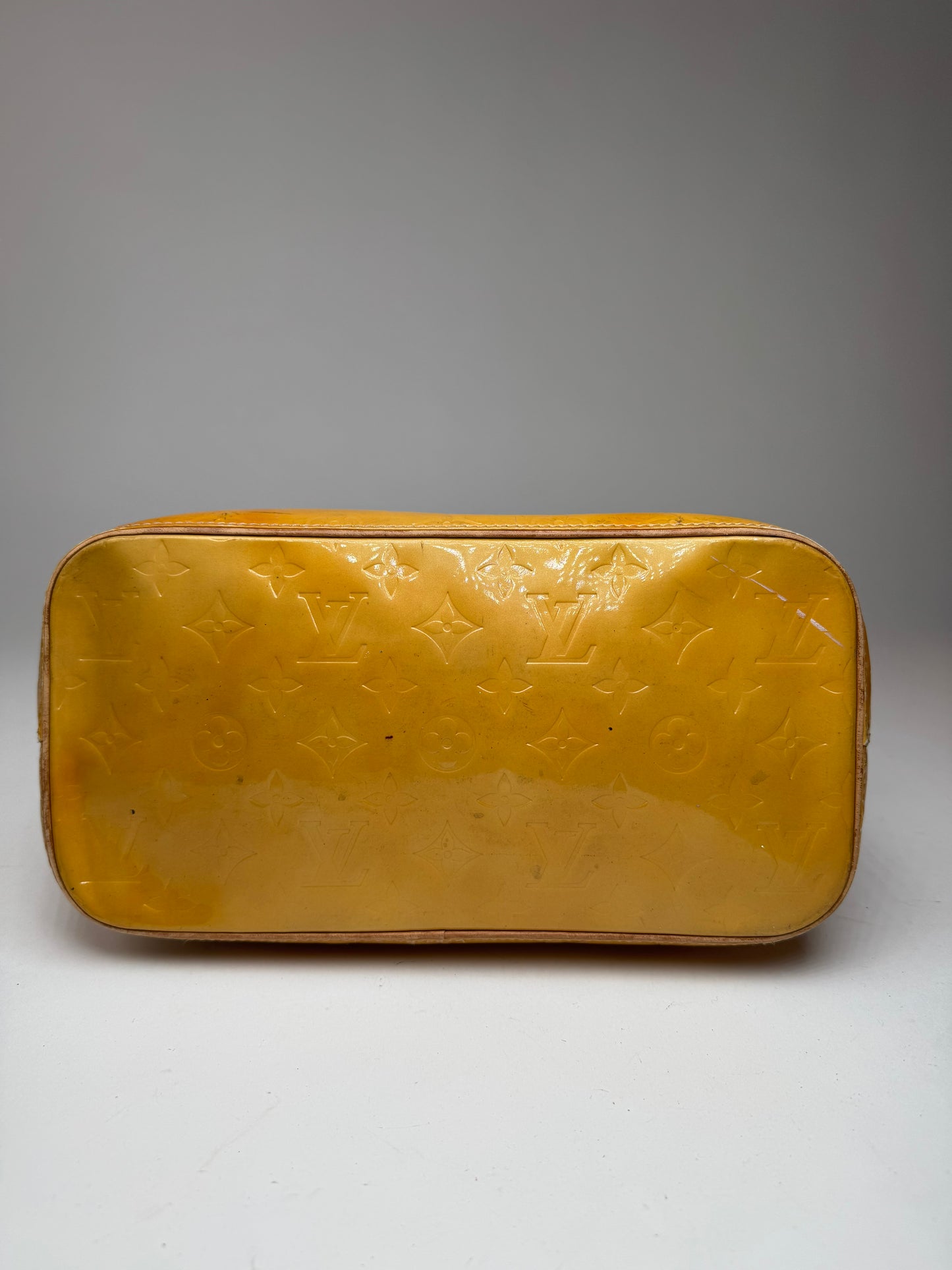 Vintage Louis Vuitton Vernis Leather Bag Yellow