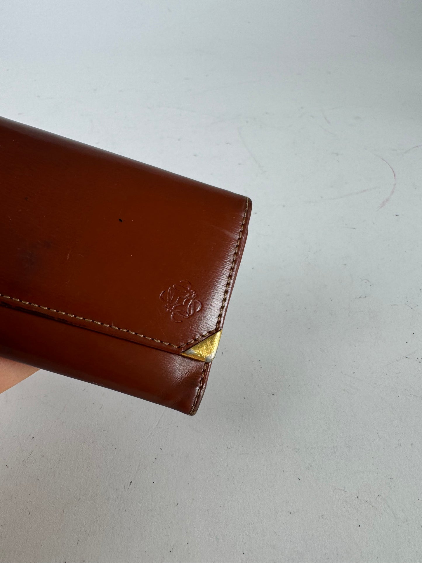 Vintage Loewe Madrid Leather Key Holder Brown