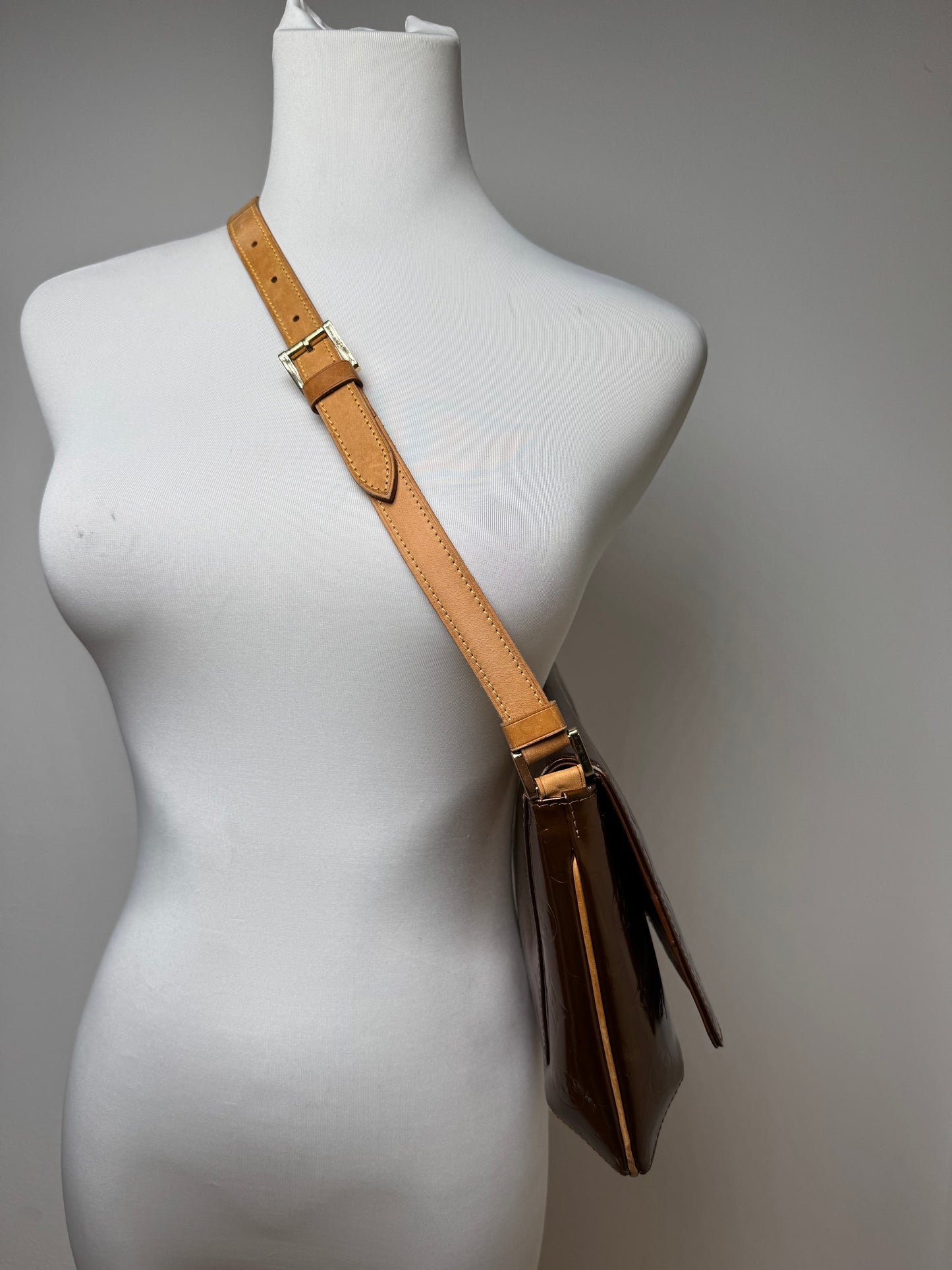 Vintage Louis Vuitton Vernis Leather Bag Brown