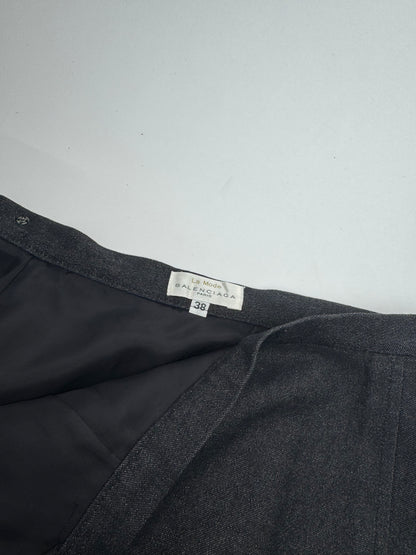 Vintage Balenciaga Wool Skirt Black 34/XS