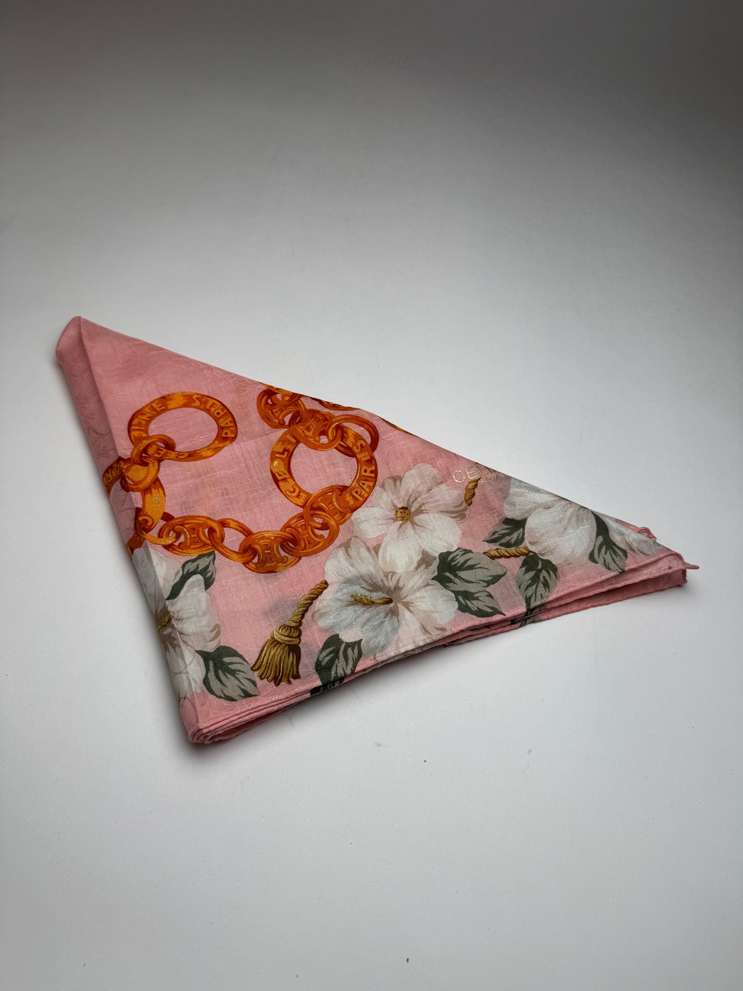 Vintage Celine Paris Silk/Canvas Scarf