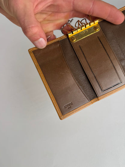 Vintage Loewe Madrid Leather Key Holder Orange