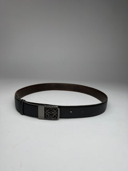Vintage Loewe Madrid Leather Belt Black