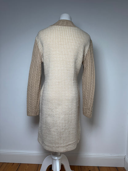 Vintage Courreges Paris Wool Dress 38/M Beige Brown