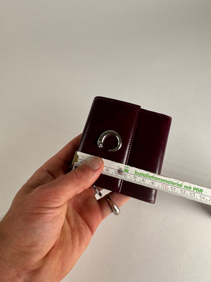 Vintage Cartier Panthere Latent Leather Wallet burgundy