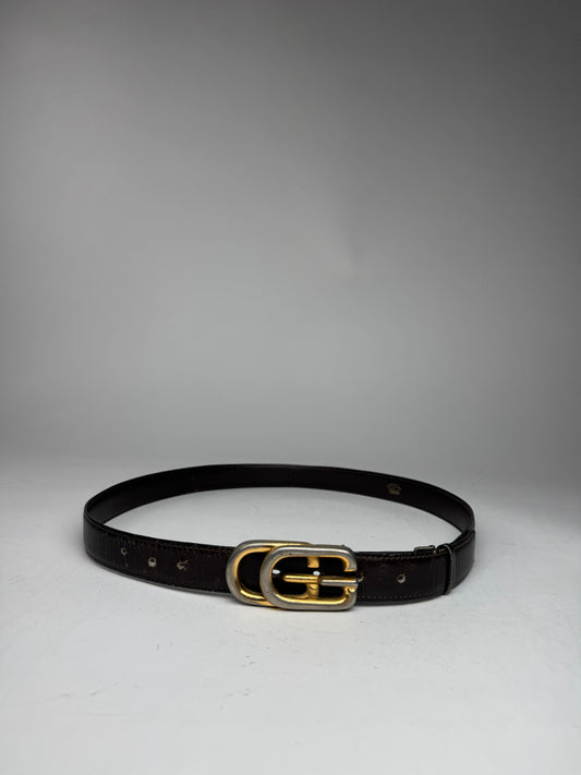 Vintage Gucci GG Leather Belt Brown