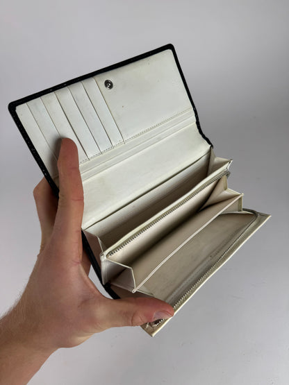 Vintage Courreges Paris Patent Leather Wallet Black