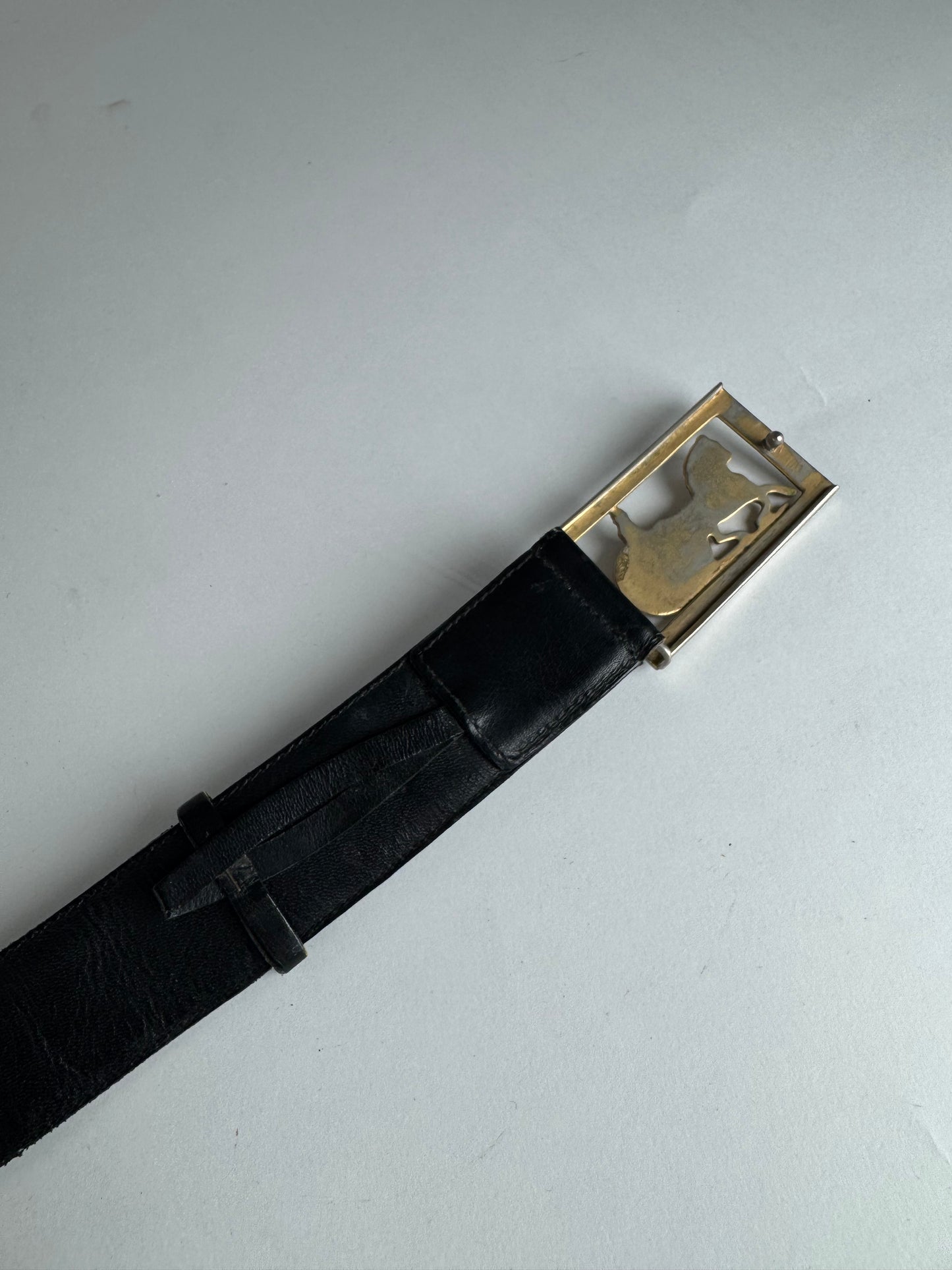 Vintage Celine Paris Triomphe Leather Belt