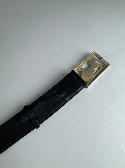 Vintage Celine Paris Triomphe Leather Belt