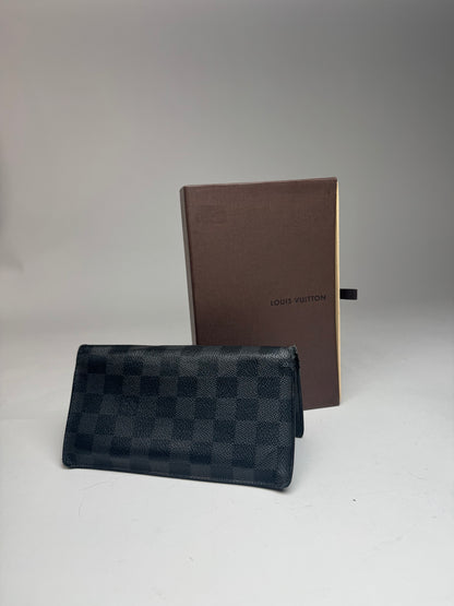 Vintage Louis Vuitton Damier Leather Card Holder / ID Holder black