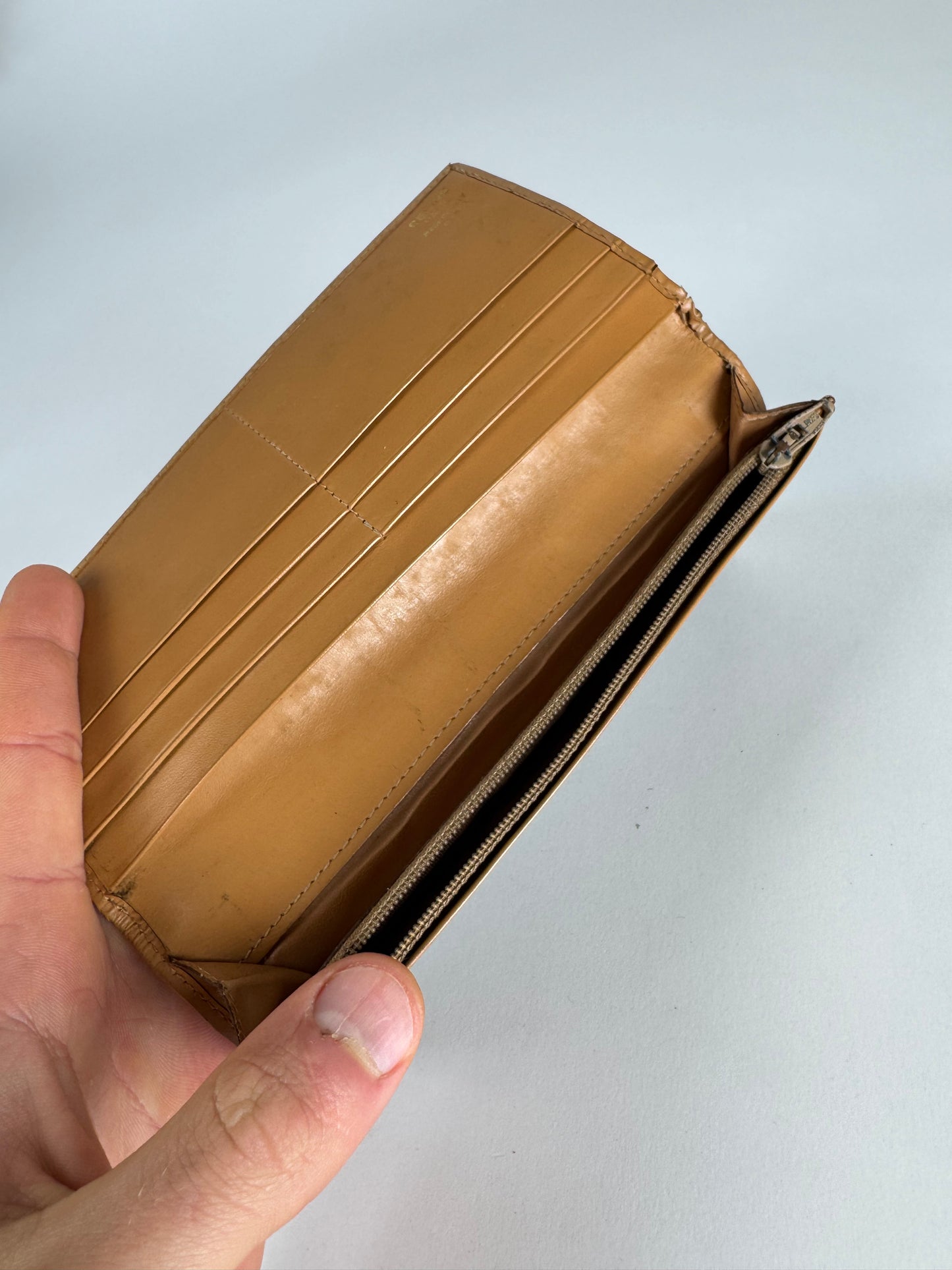 Vintage Celine Paris Leather Monogram ID Holder