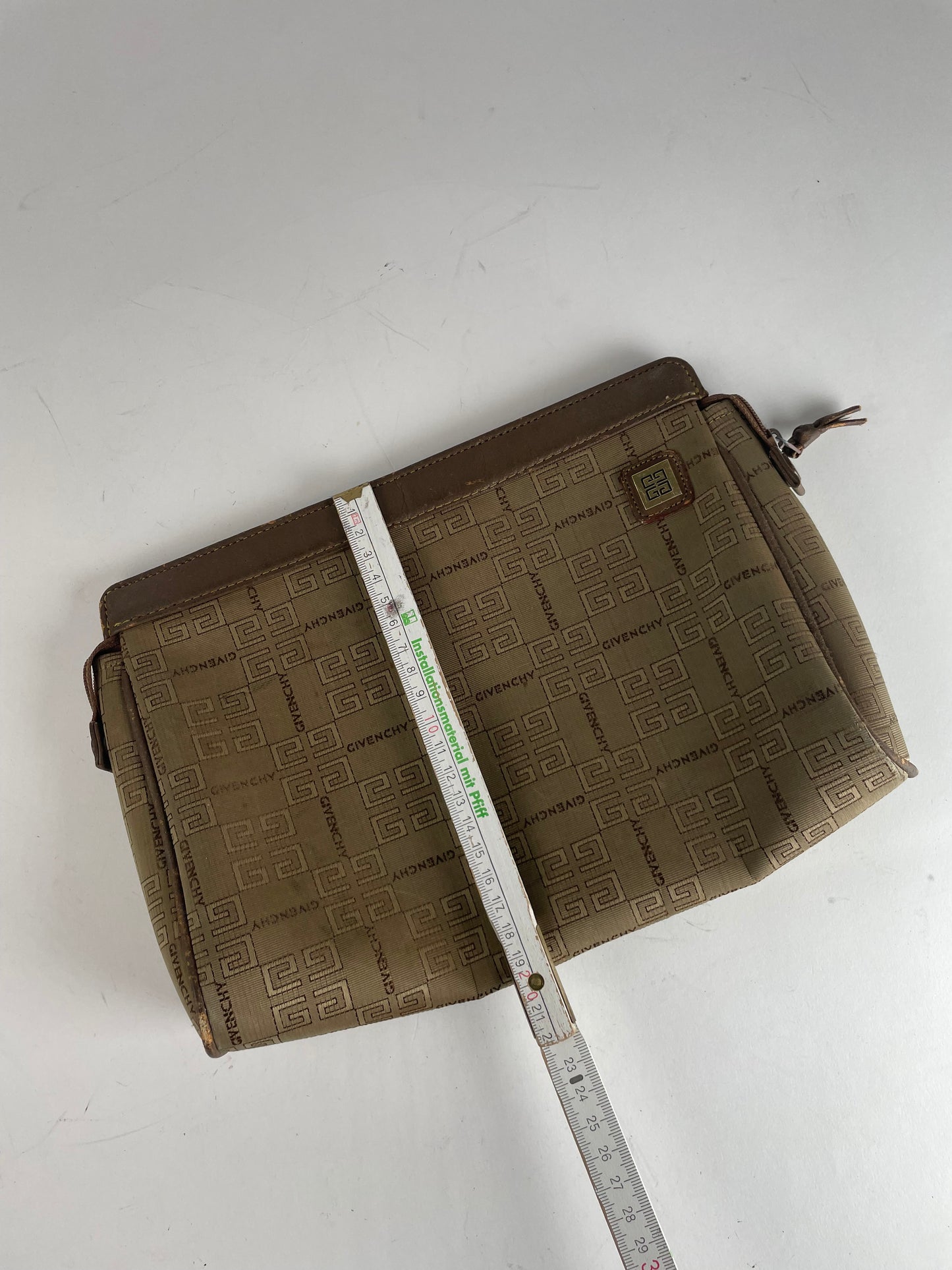 Vintage Givenchy GV3 Monogram Clutch Brown
