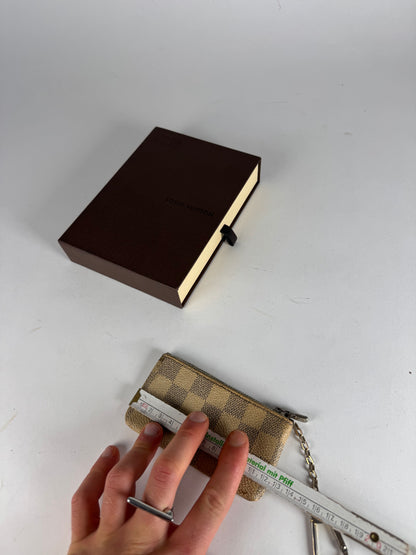 Vintage Louis Vuitton Keychain Card Holder Damier White