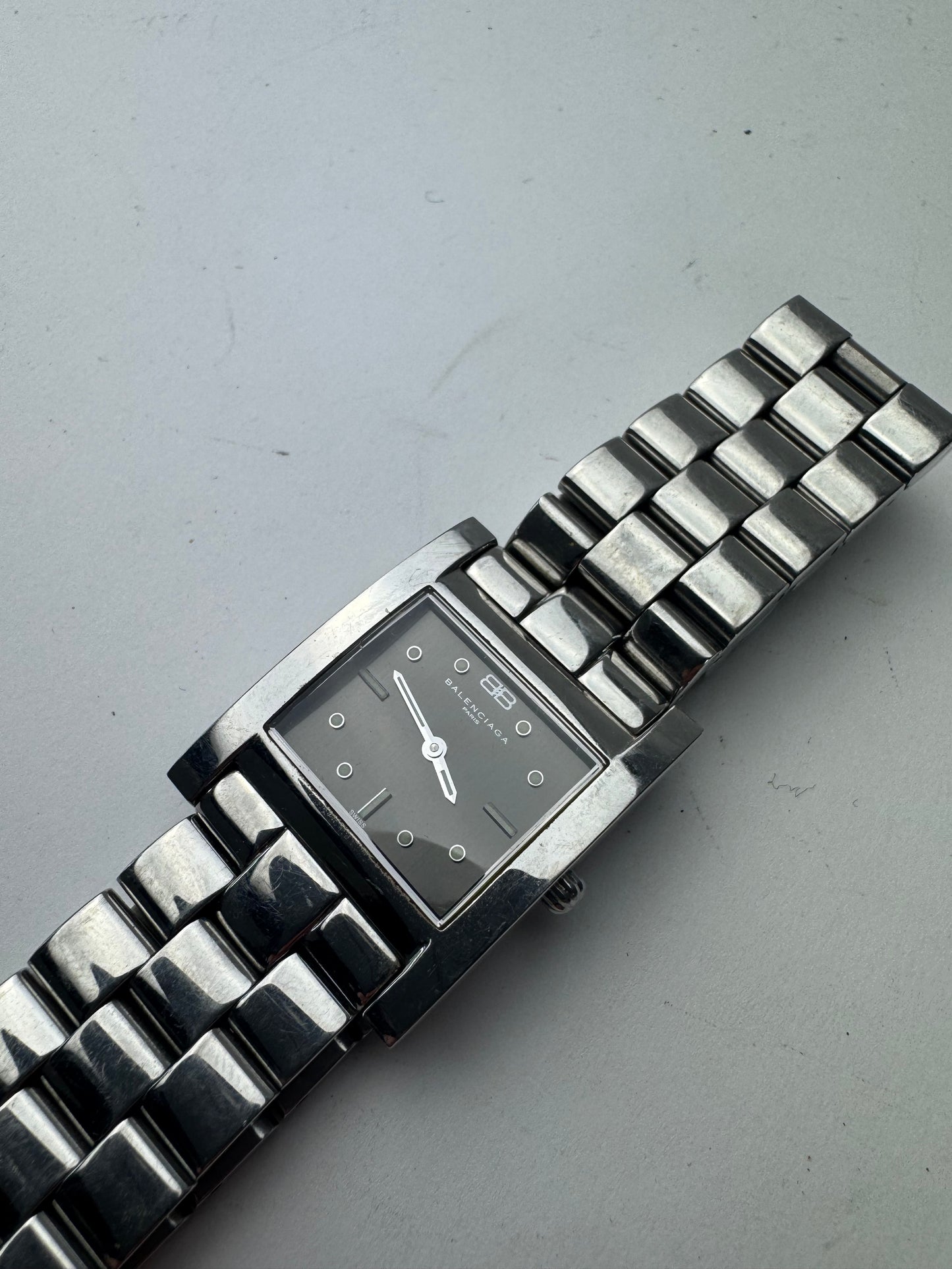 Vintage Balenciaga Steel Watch Silver