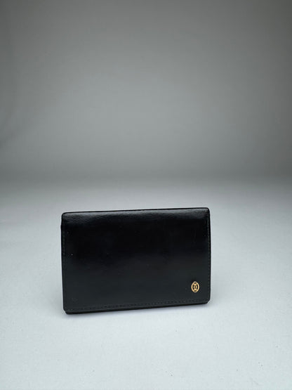 Vintage Cartier Patent Leather Card Holder Black