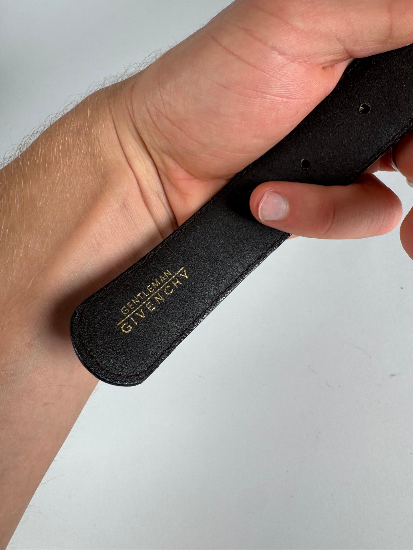 Vintage Givenchy Leather Belt Black