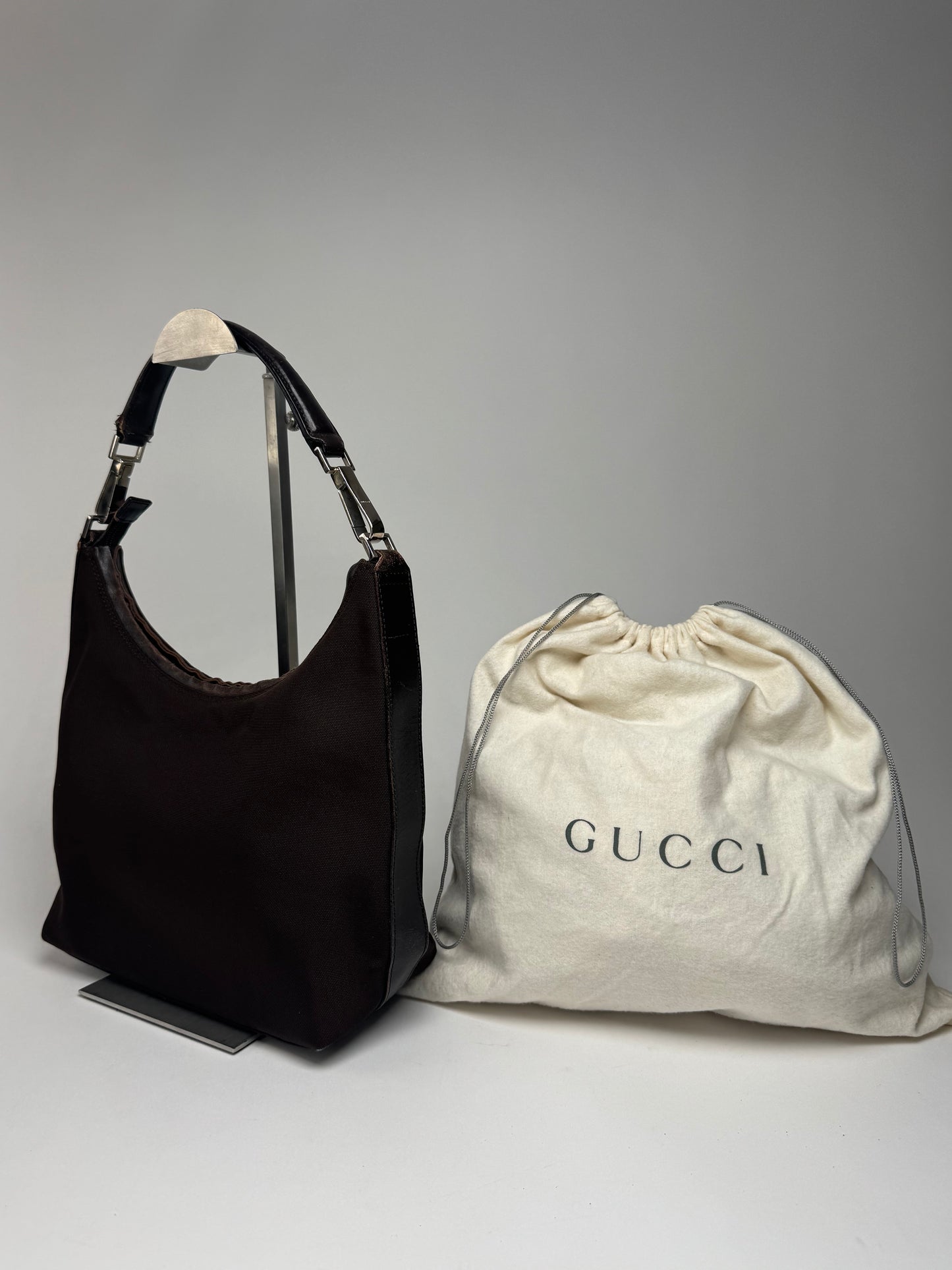 Vintage Gucci Canvas Bag Brown