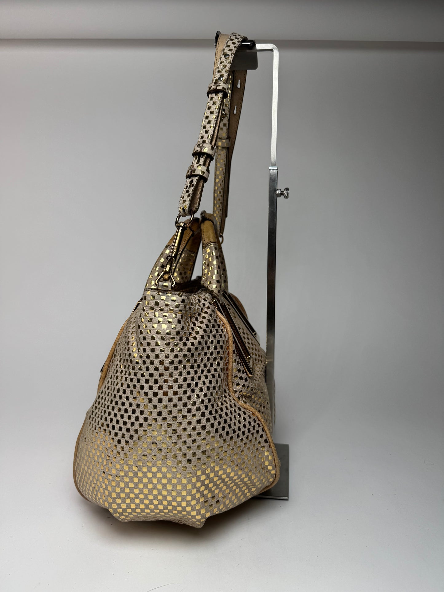 Vintage Chloe 2-Way Leather Bag golden