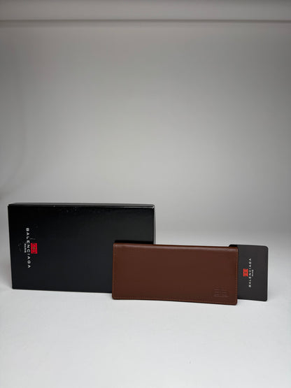 Vintage Balenciaga Leather Card Holder / ID Holder Brown New