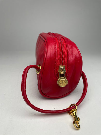 Vintage Balenciaga leather bag / clutch red