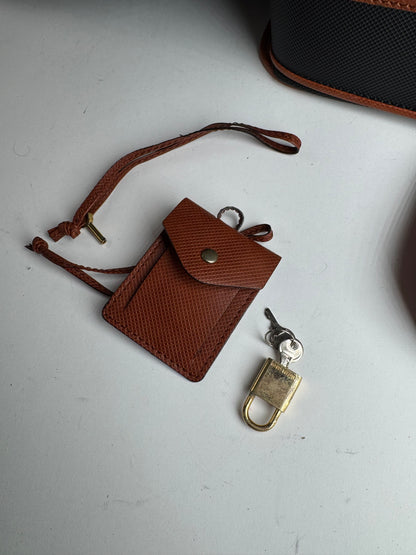 Vintage Bottega Veneta leather Suitcase black / Brown