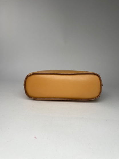 Vintage Courreges Paris Leather shopper Bag Kamel