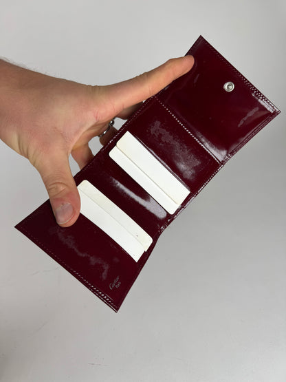 Vintage Cartier Patent Leather Wallet burgundy