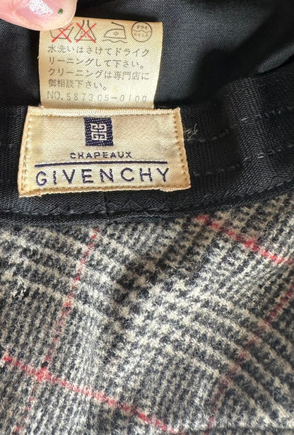 Vintage Givenchy Wool Hat Grey Brown M