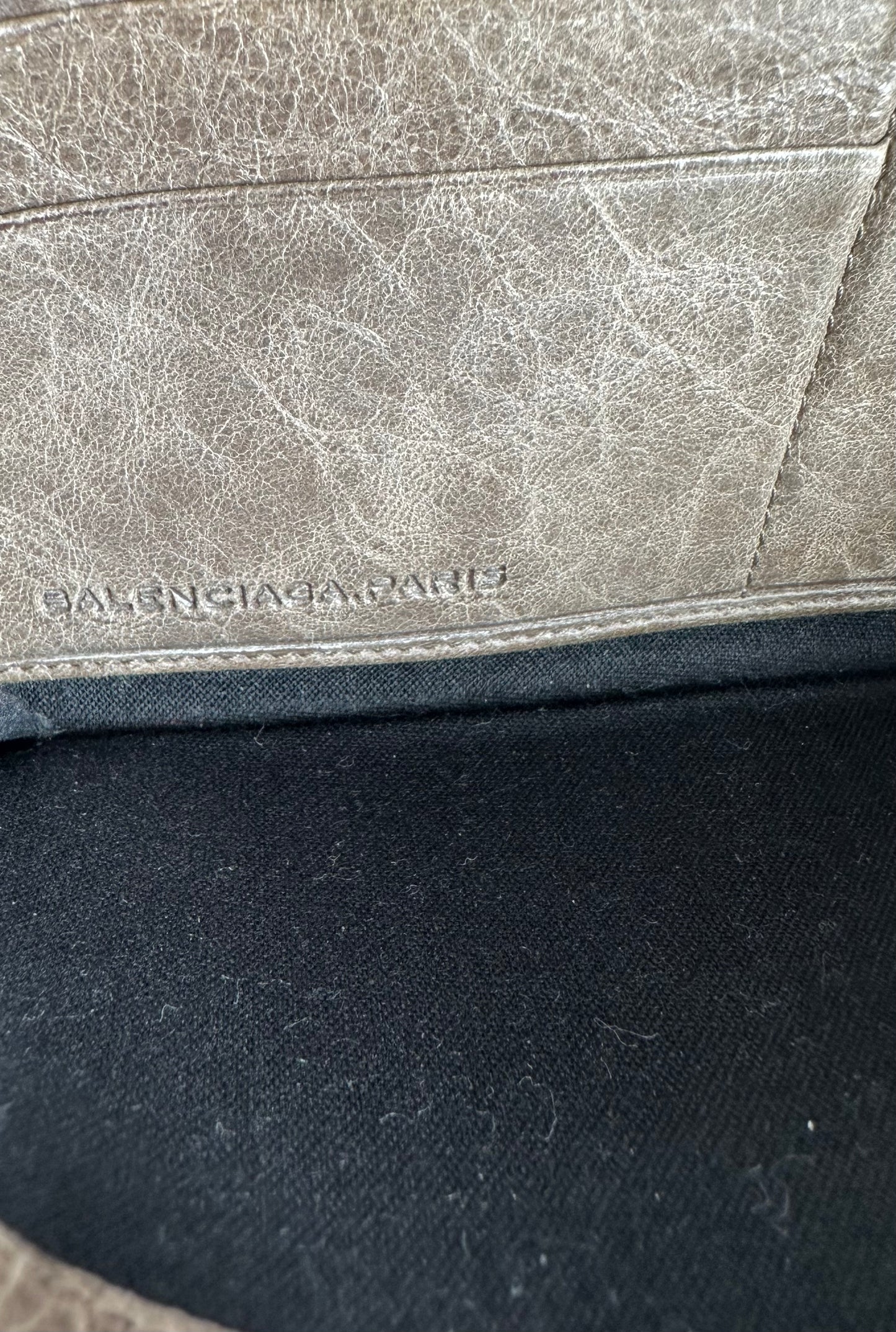 Vintage Balenciaga City Bag Design Leather Wallet Brown