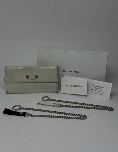 Vintage Balenciaga Mini Pochette bag leather white