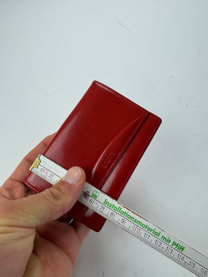Vintage Loewe Madrid Patent Leather Card Holder red