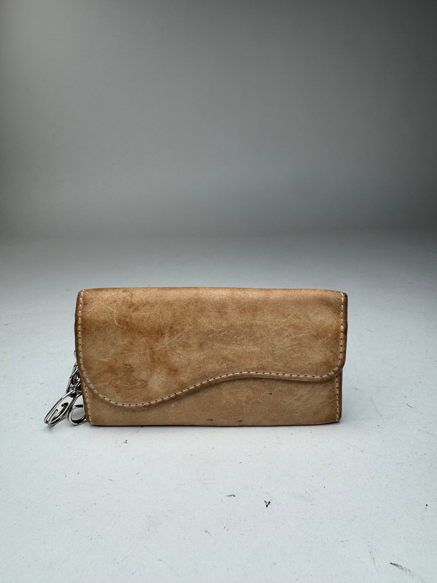 Vintage Vivienne Westwood Leather Key Holder beige