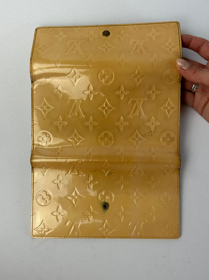 Vintage Louis Vuitton Monogram Monogram Vernis Bifold Wallet Late 1990s Yellow
