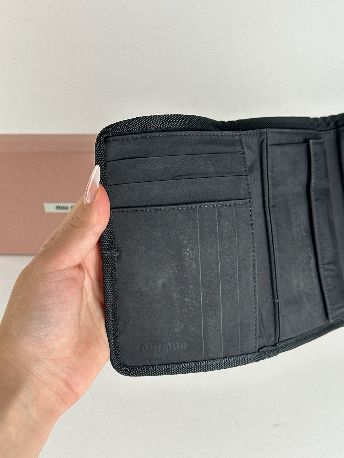 Vintage Miu Miu Canvas Wallet black