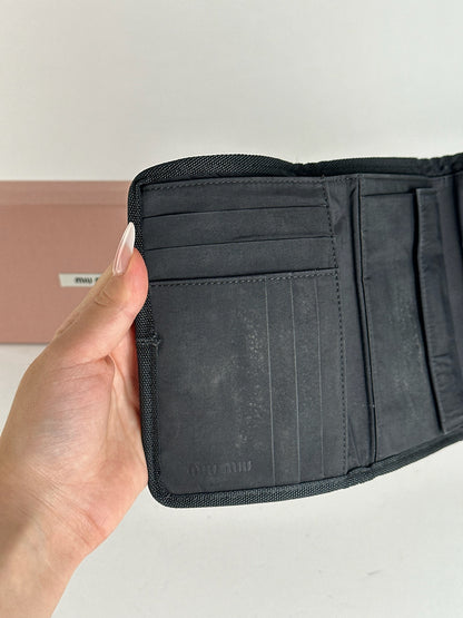 Vintage Miu Miu Canvas Wallet black