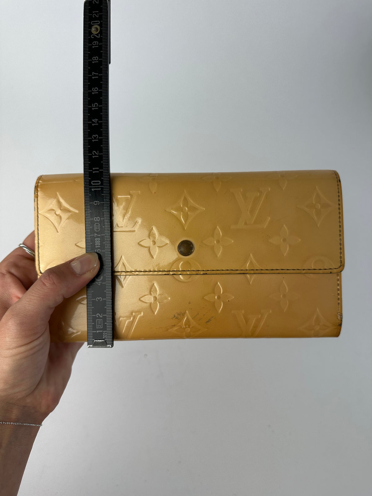Vintage Louis Vuitton Monogram Monogram Vernis Bifold Wallet Late 1990s Yellow