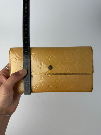 Vintage Louis Vuitton Monogram Monogram Vernis Bifold Wallet Late 1990s Yellow