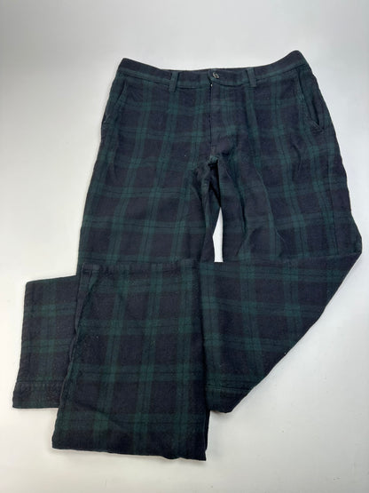 Vintage Comme des Garçons Wool Trousers Black Dark Green