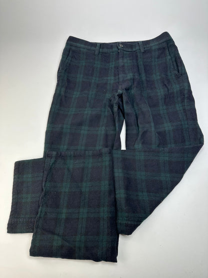 Vintage Comme des Garçons Wool Trousers Black Dark Green