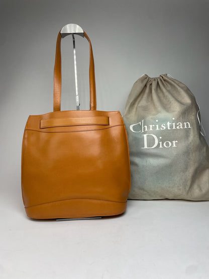 Vintage Dior Leather Handbag Camel