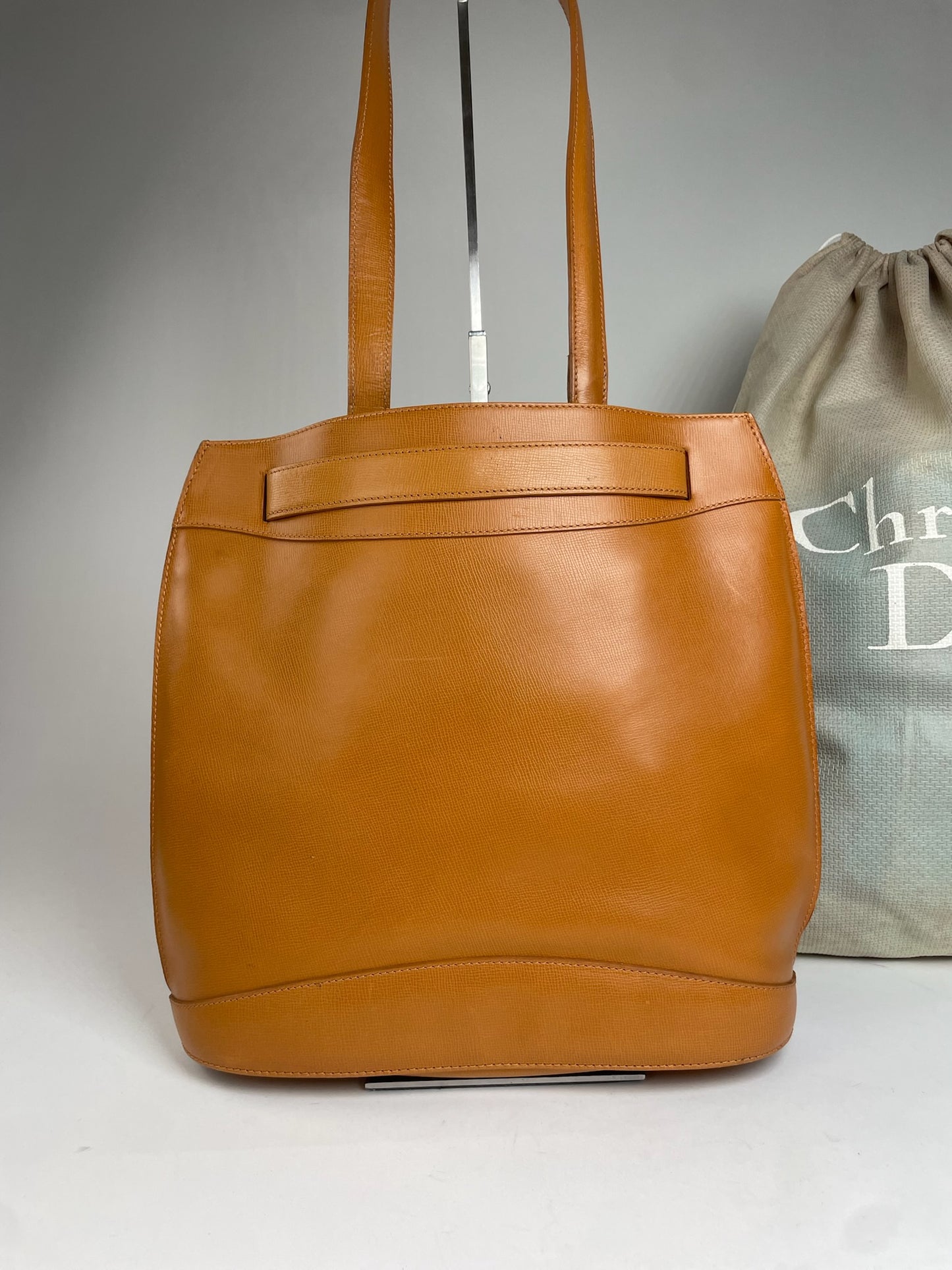 Vintage Dior Leather Handbag Camel