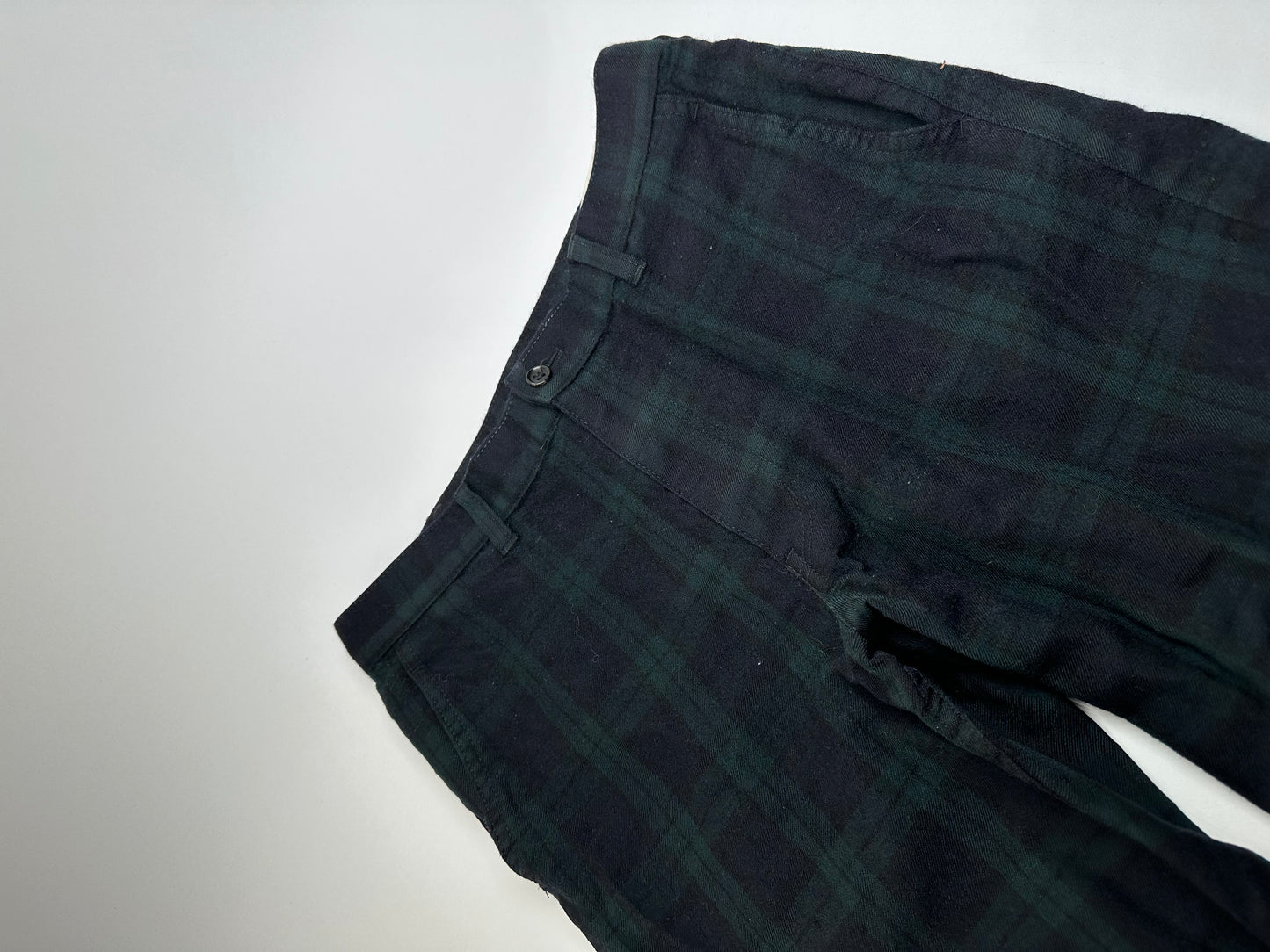 Vintage Comme des Garçons Wool Trousers Black Dark Green