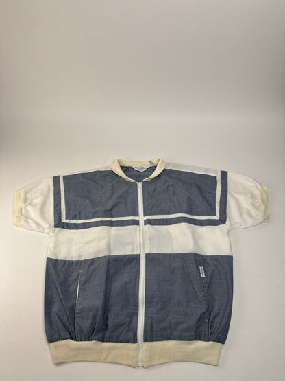 Vintage Dior Mens Short - Sleeve Jacket Blue White L