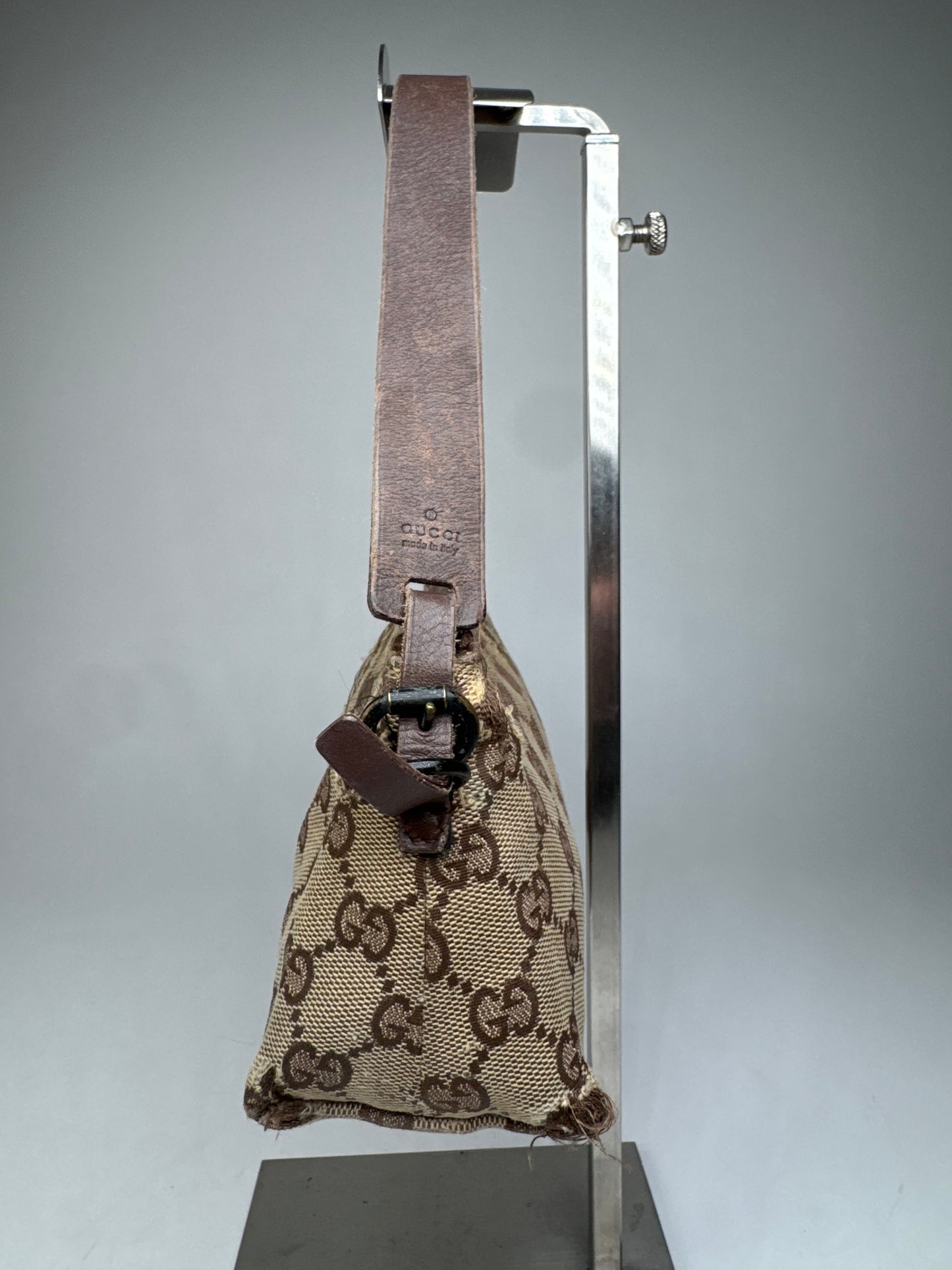 Vintage Gucci Monogram Mini Bag Beige Brown