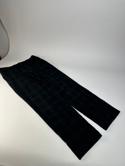 Vintage Comme des Garçons Wool Trousers Black Dark Green