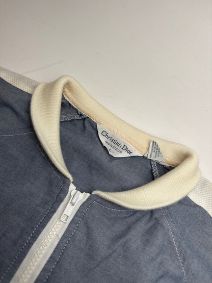 Vintage Dior Mens Short - Sleeve Jacket Blue White L