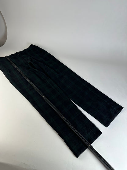 Vintage Comme des Garçons Wool Trousers Black Dark Green