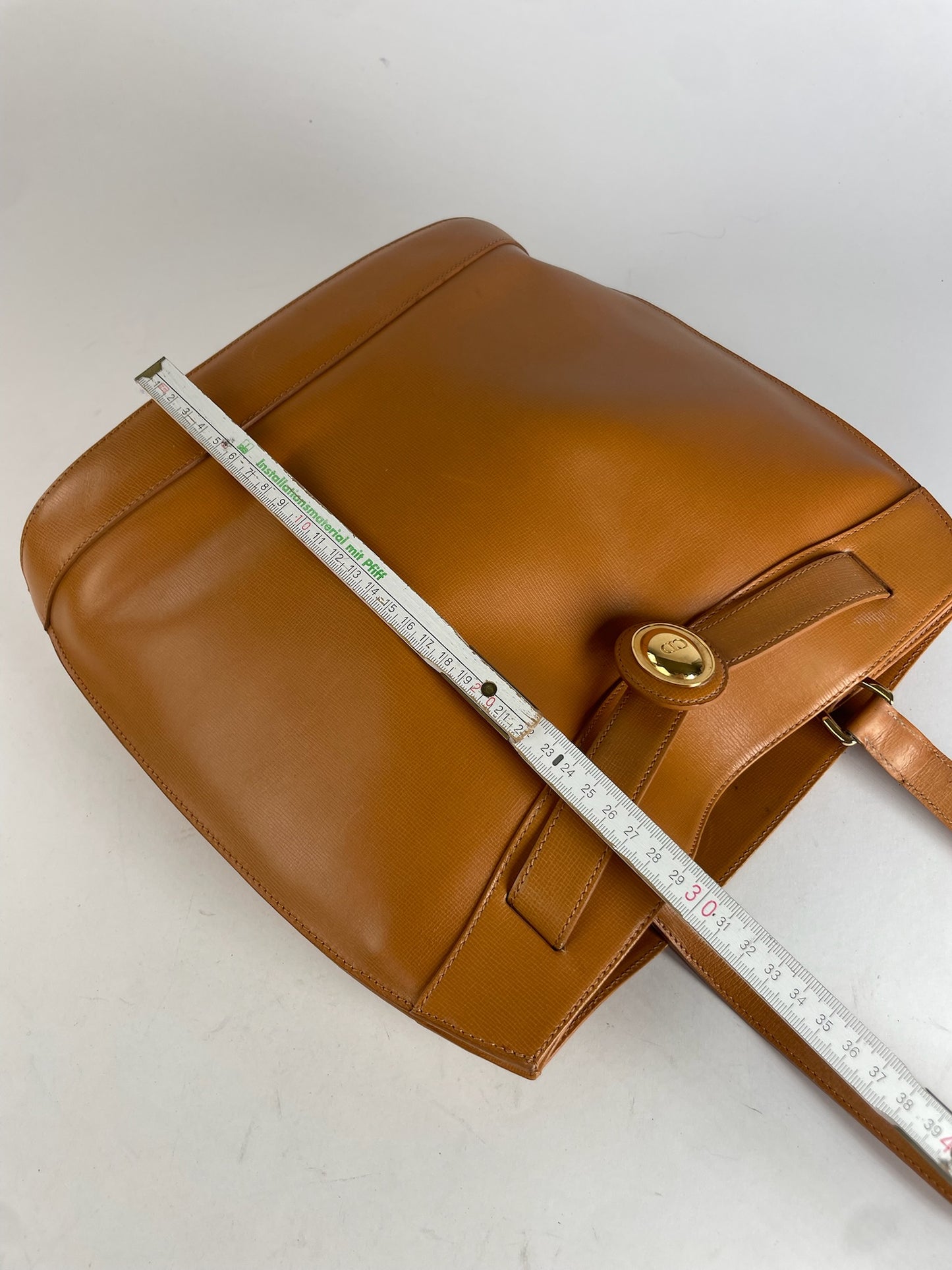 Vintage Dior Leather Handbag Camel