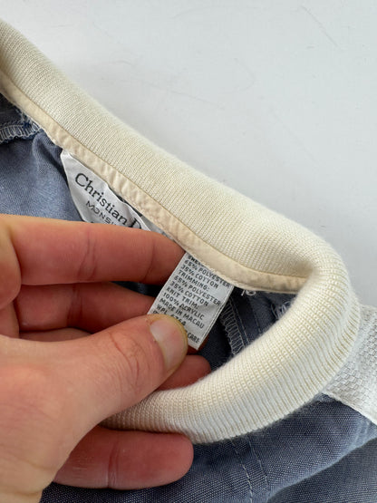 Vintage Dior Mens Short - Sleeve Jacket Blue White L