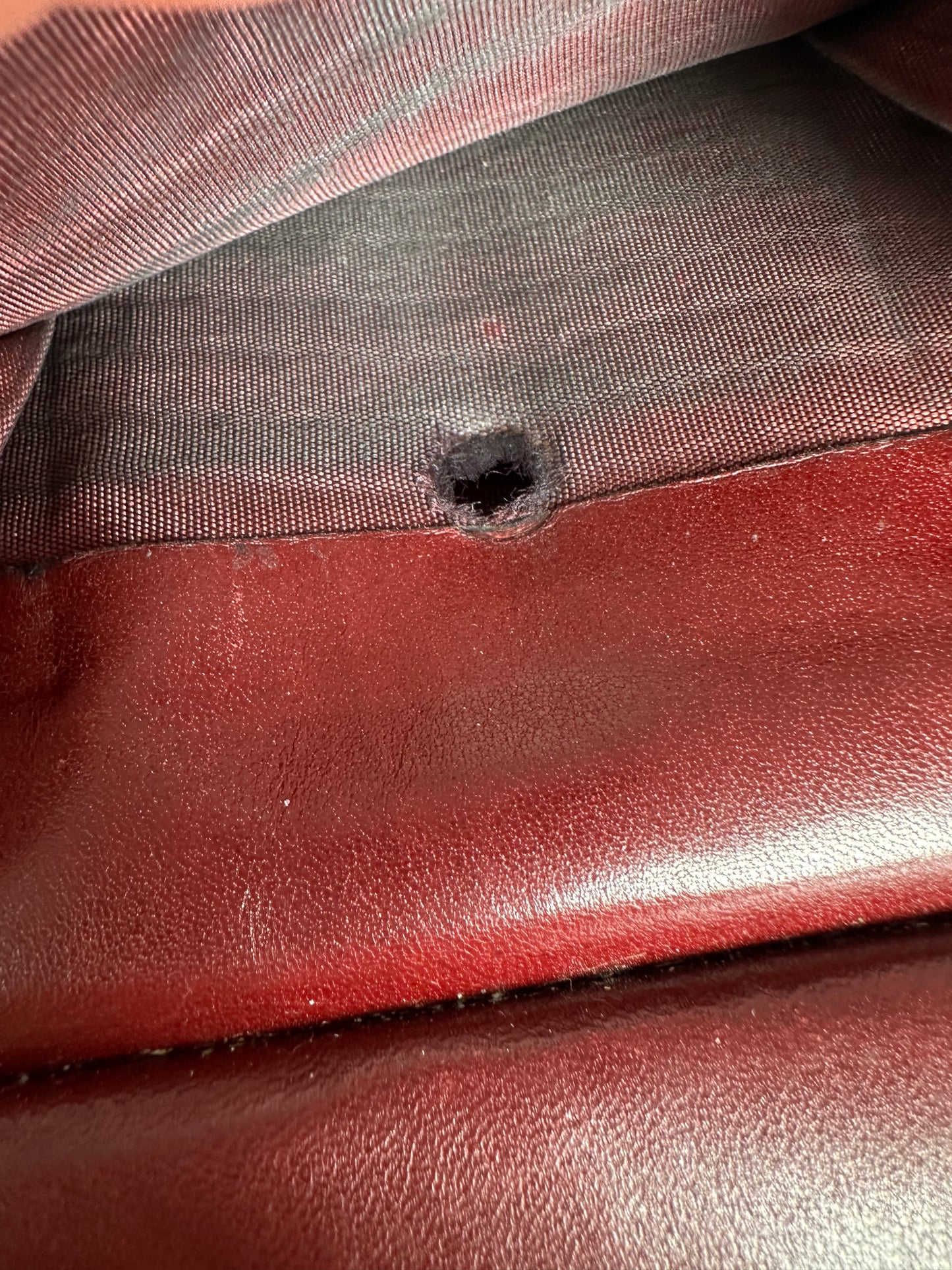 Vintage Givenchy Flapable Leather Wallet Burgundy